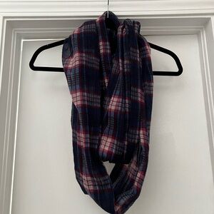 Plaid infinity scarf